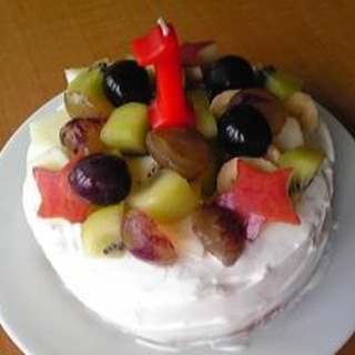 １歳の誕生日ケーキ☆炊飯器で簡単
